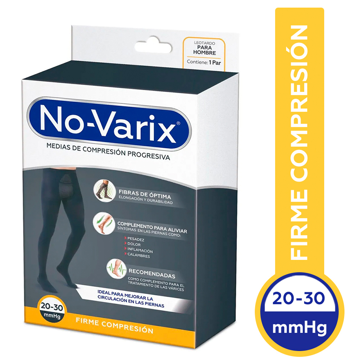 Media de compresión 20-30 estilo Leotardo para hombre Novarix