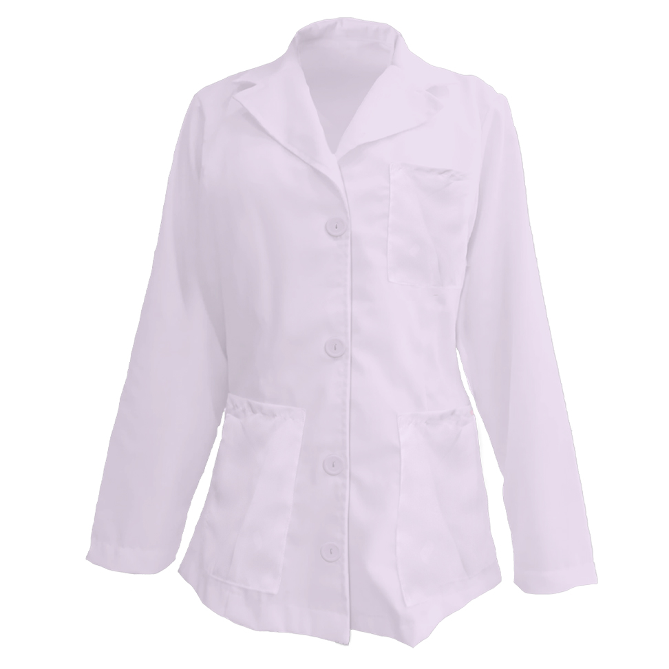 Bata antifluido blanca para dama talla XS